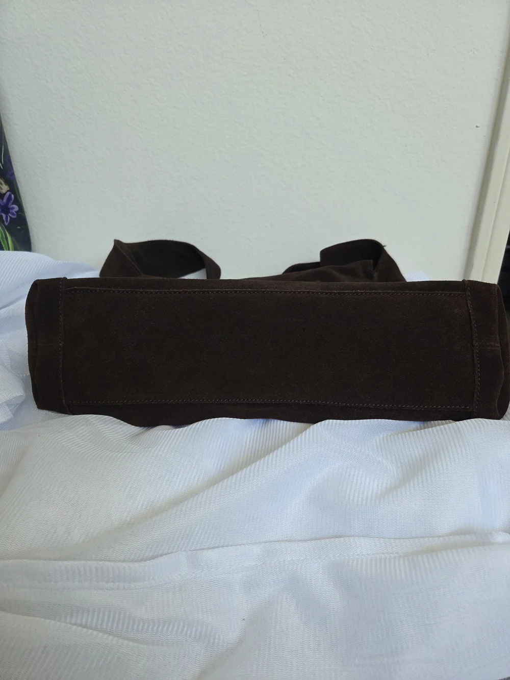Chocolate Brown Suede Shoulder Bag